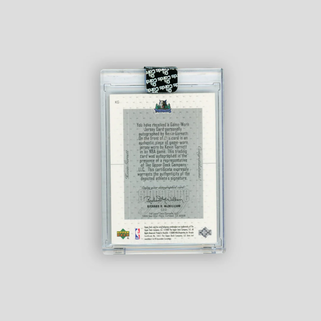 2000-01 Upper Deck Pros & Prospects Signature Jersey Kevin Garnett #KG - Image 2