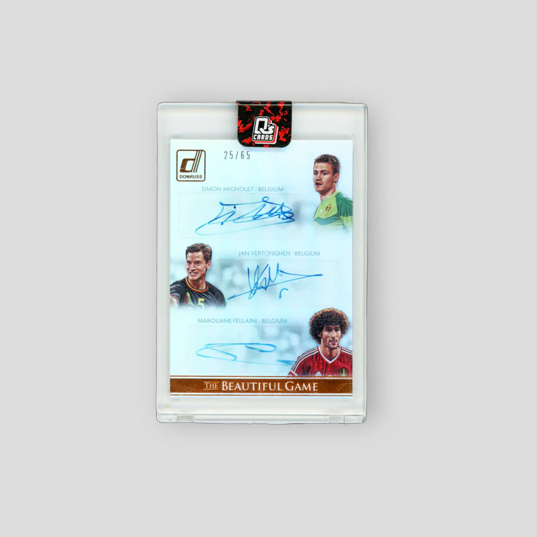 2015 Panini Donruss Mignolet / Vertonghen / Fellaini The Beautiful Game Triple Auto /65