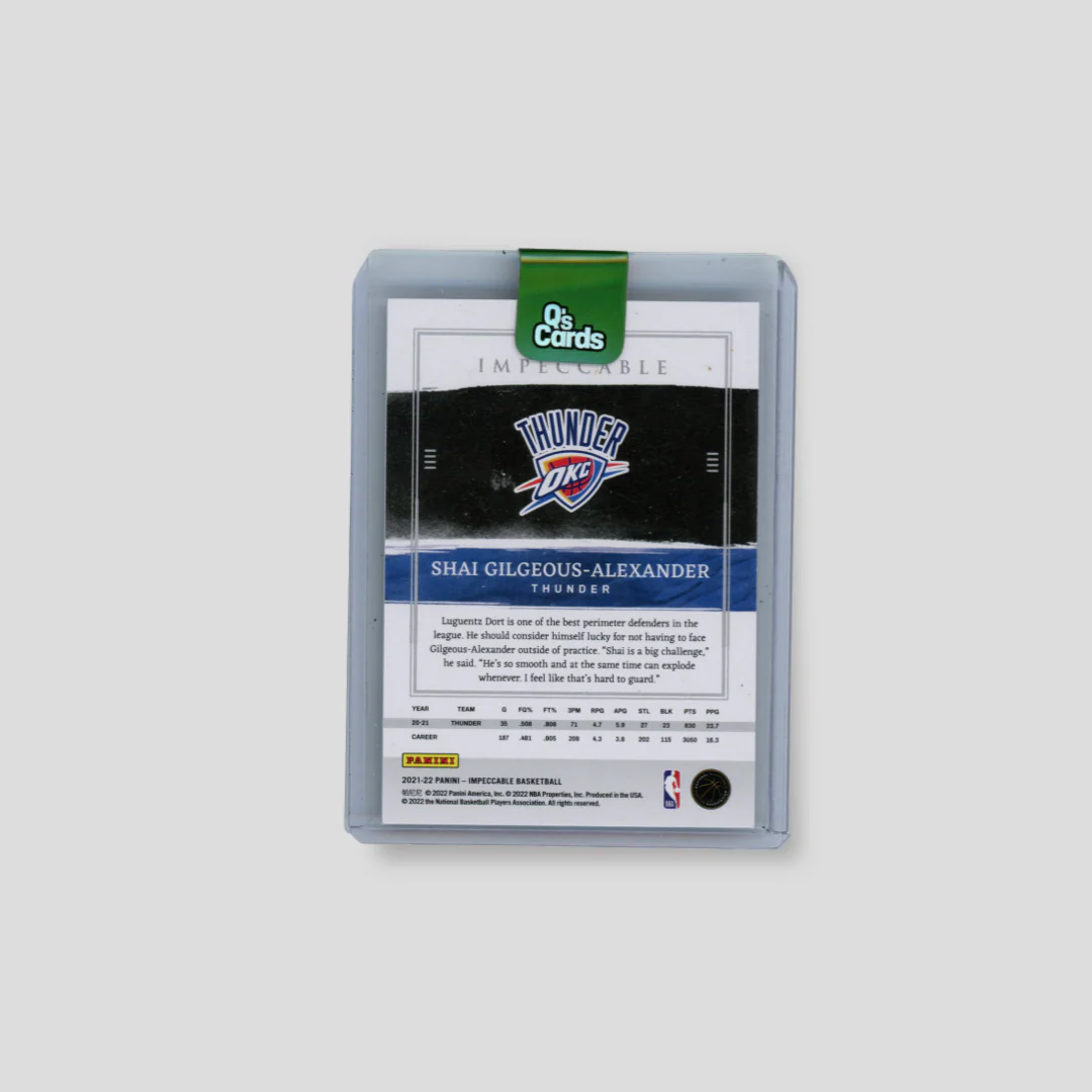 2021-22 Panini Impeccable Shai Gilgeous-Alexander /35 - Image 2