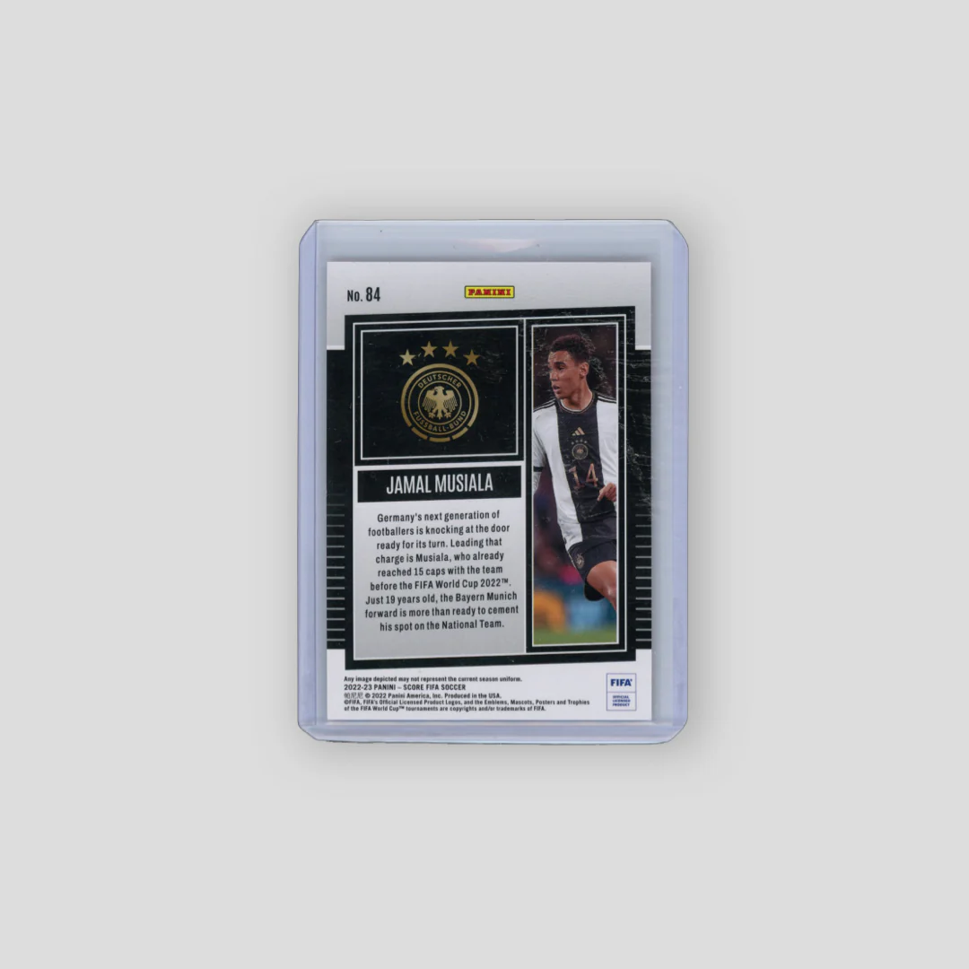 2022-23 Panini Score FIFA Jamal Musiala Orange /35 - Image 2