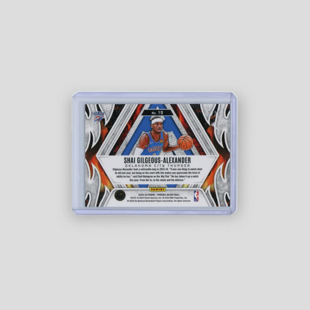 2023-24 Panini Phoenix Shai Gilgeous-Alexander Fire Forged Yellow /35 - Image 2