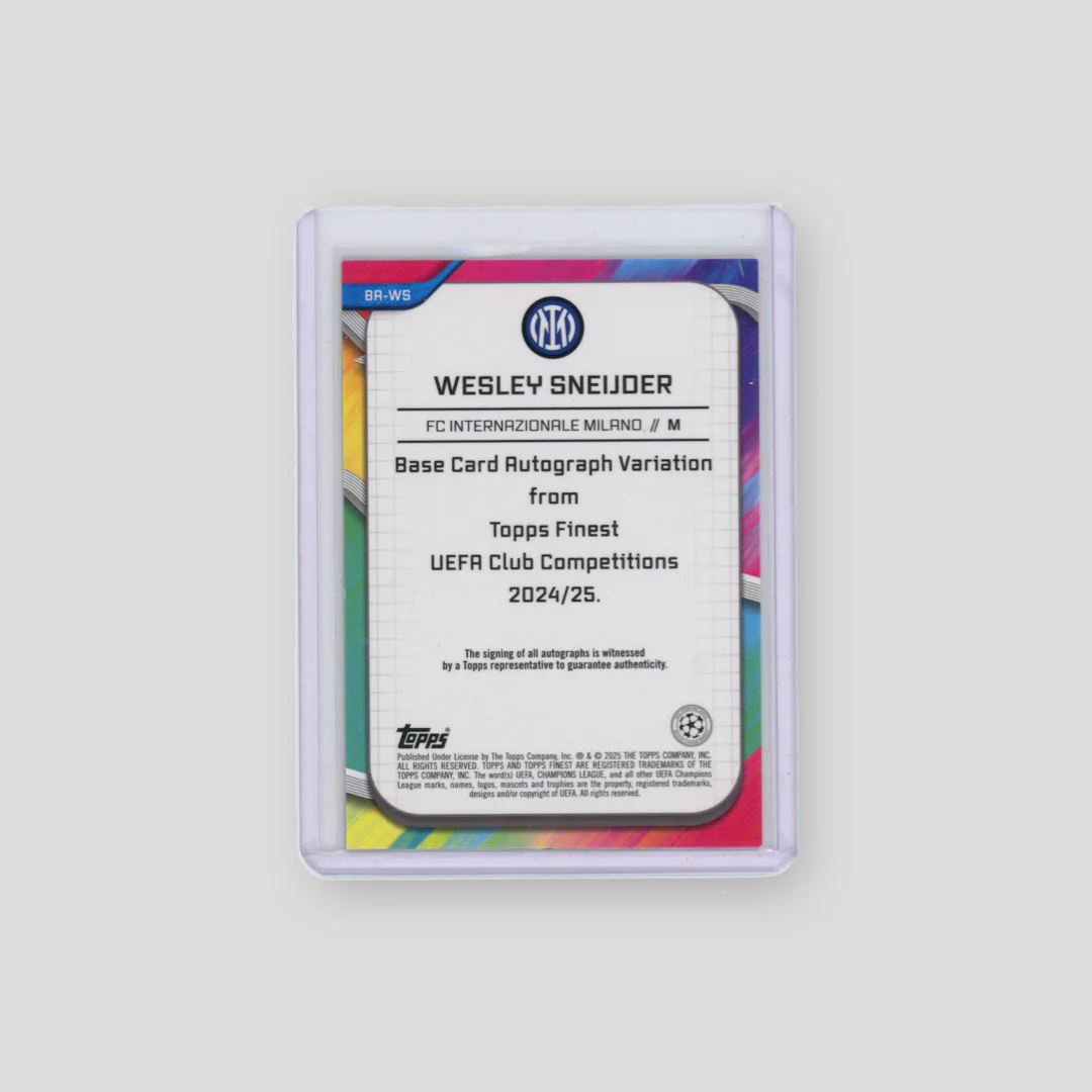 2024-25 Topps Finest UCC Auto Wesley Sneijder Gold /50 #BA-WS - Image 2